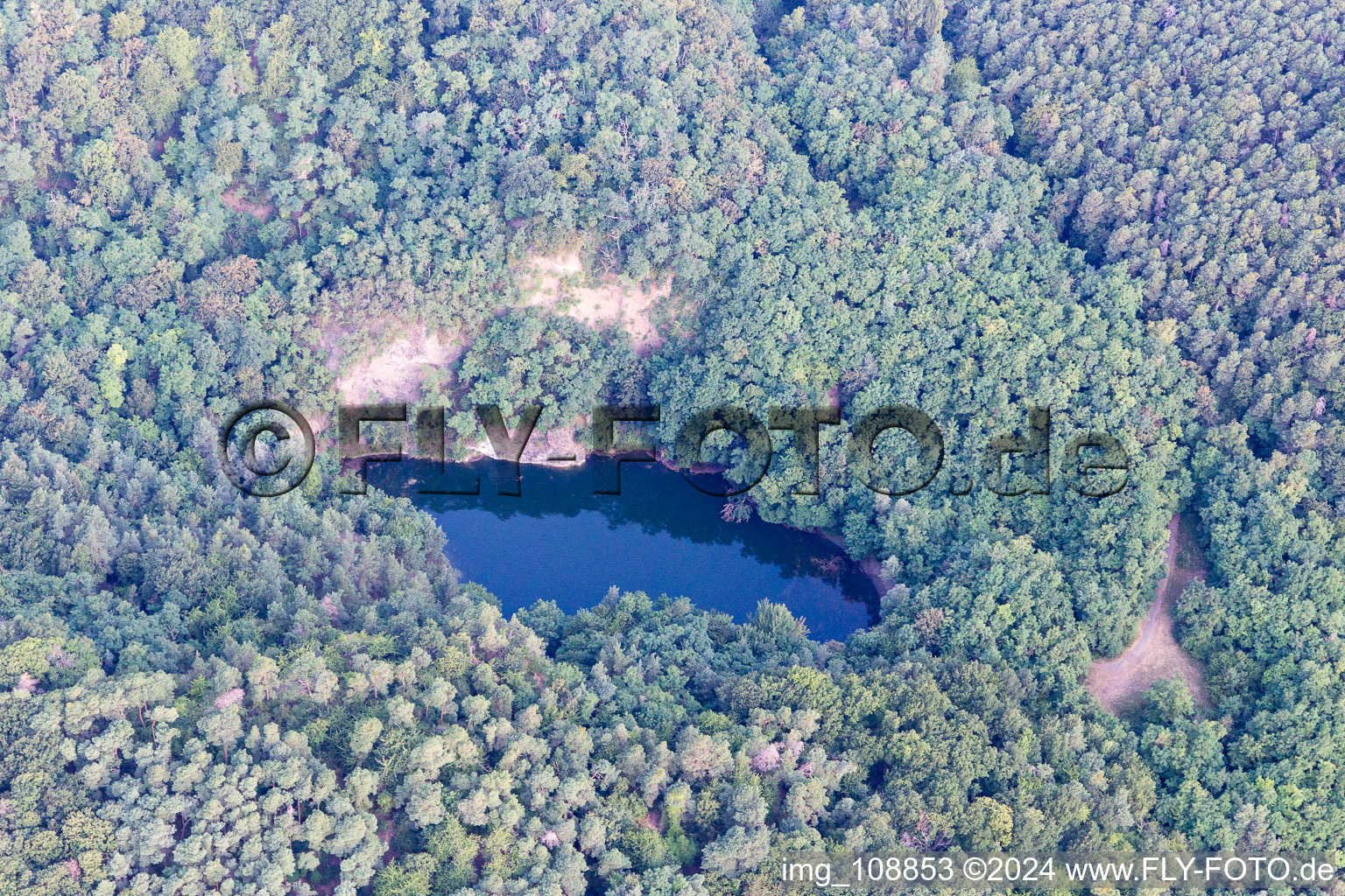 Photographie aérienne de Carrière du lac de basalte Aalter à Wachenheim an der Weinstraße dans le département Rhénanie-Palatinat, Allemagne