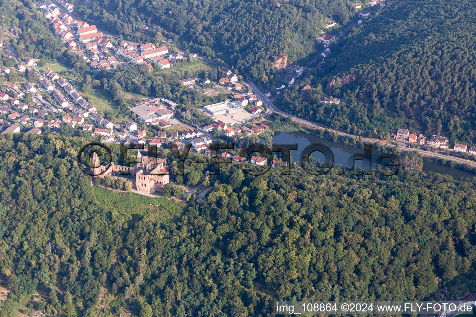 Vue aérienne de Monastère de Limbourg à le quartier Grethen in Bad Dürkheim dans le département Rhénanie-Palatinat, Allemagne