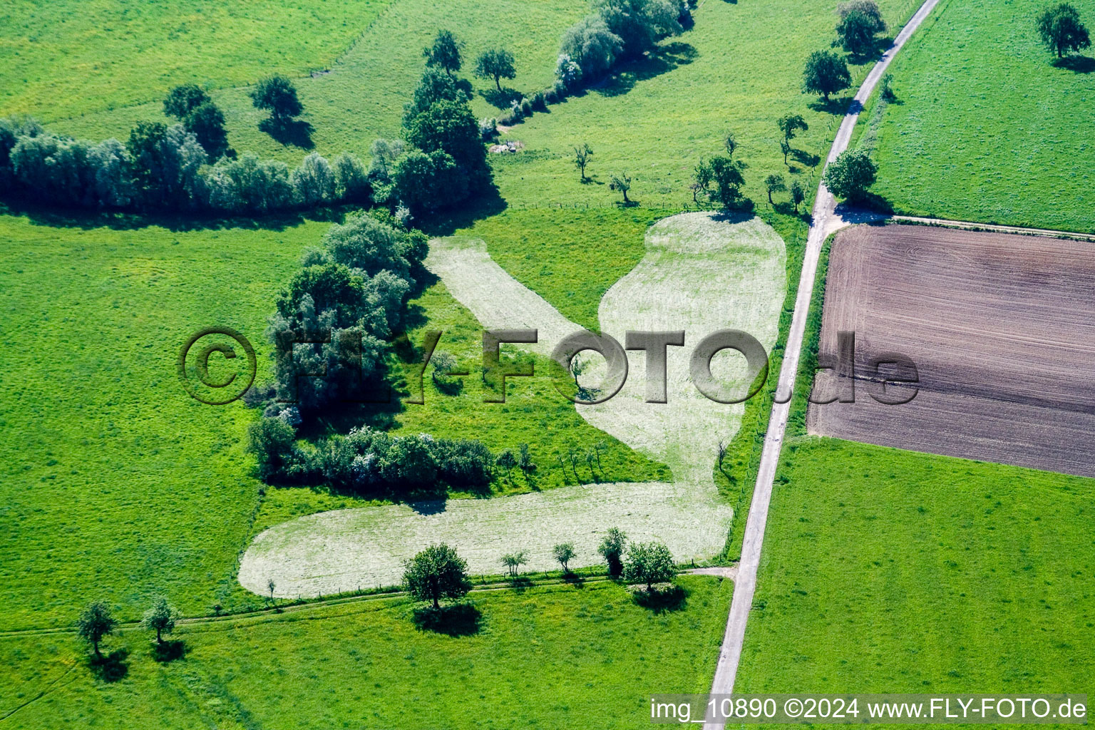 Ernolsheim-lès-Saverne dans le département Bas Rhin, France vue d'en haut