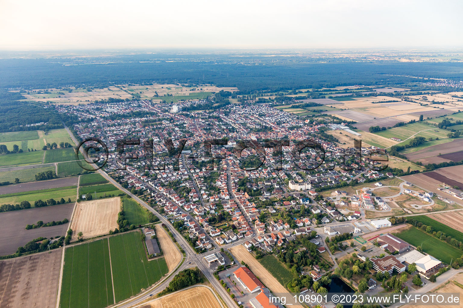 Vue aérienne de Quartier Iggelheim in Böhl-Iggelheim dans le département Rhénanie-Palatinat, Allemagne