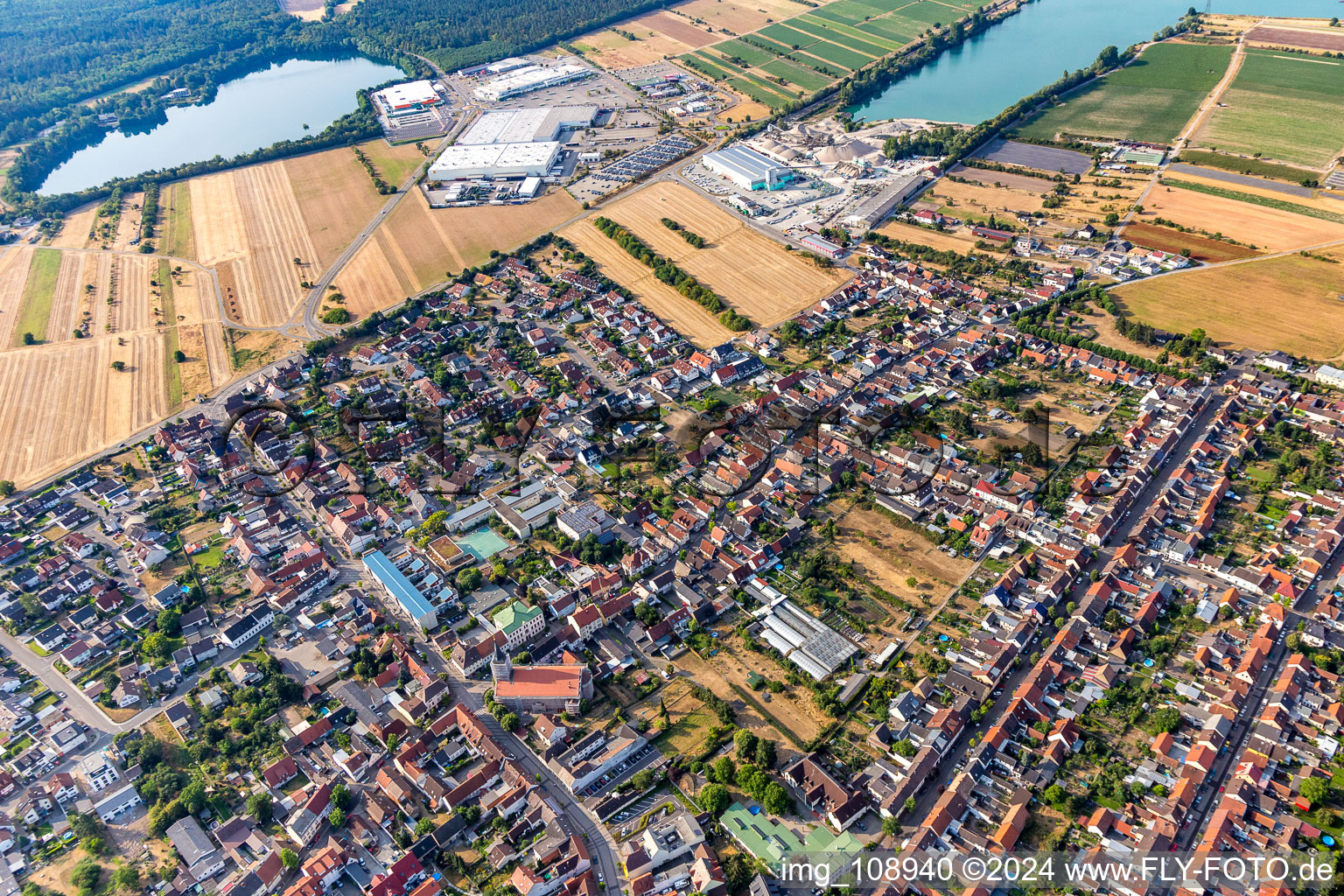 Photographie aérienne de Quartier Wiesental in Waghäusel dans le département Bade-Wurtemberg, Allemagne