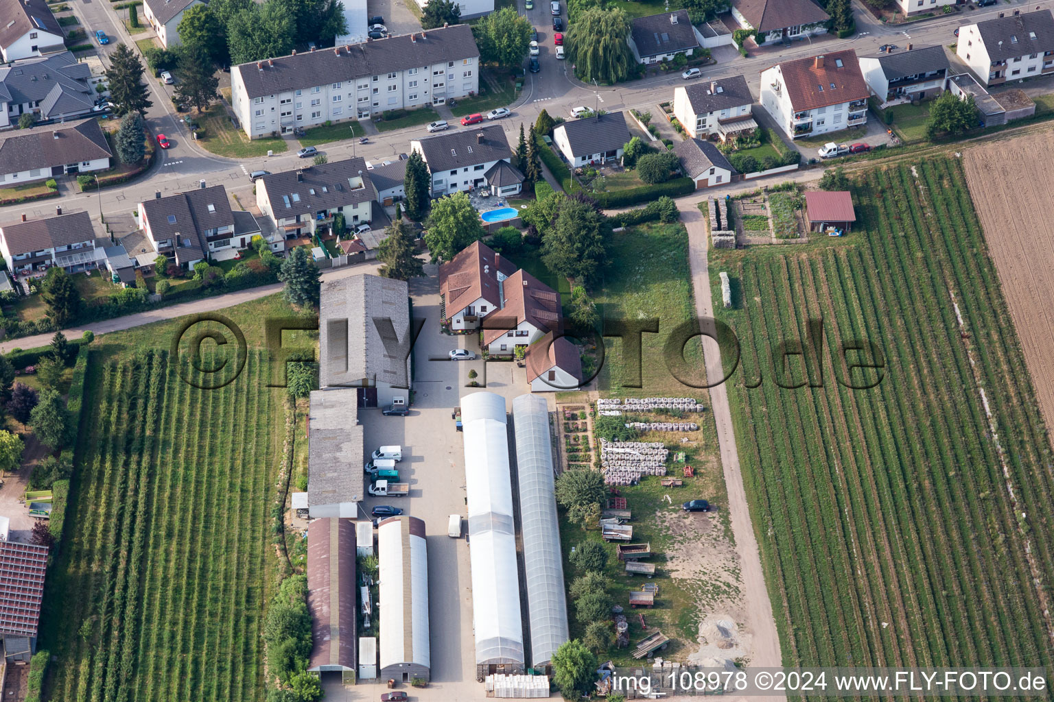 Vue d'oiseau de Kandel dans le département Rhénanie-Palatinat, Allemagne