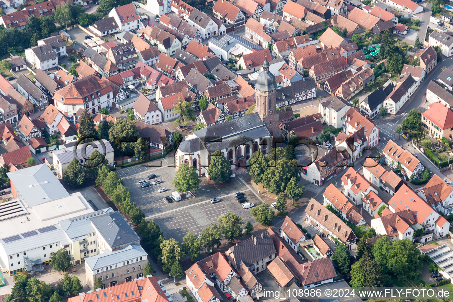 Vue aérienne de Kandel dans le département Rhénanie-Palatinat, Allemagne