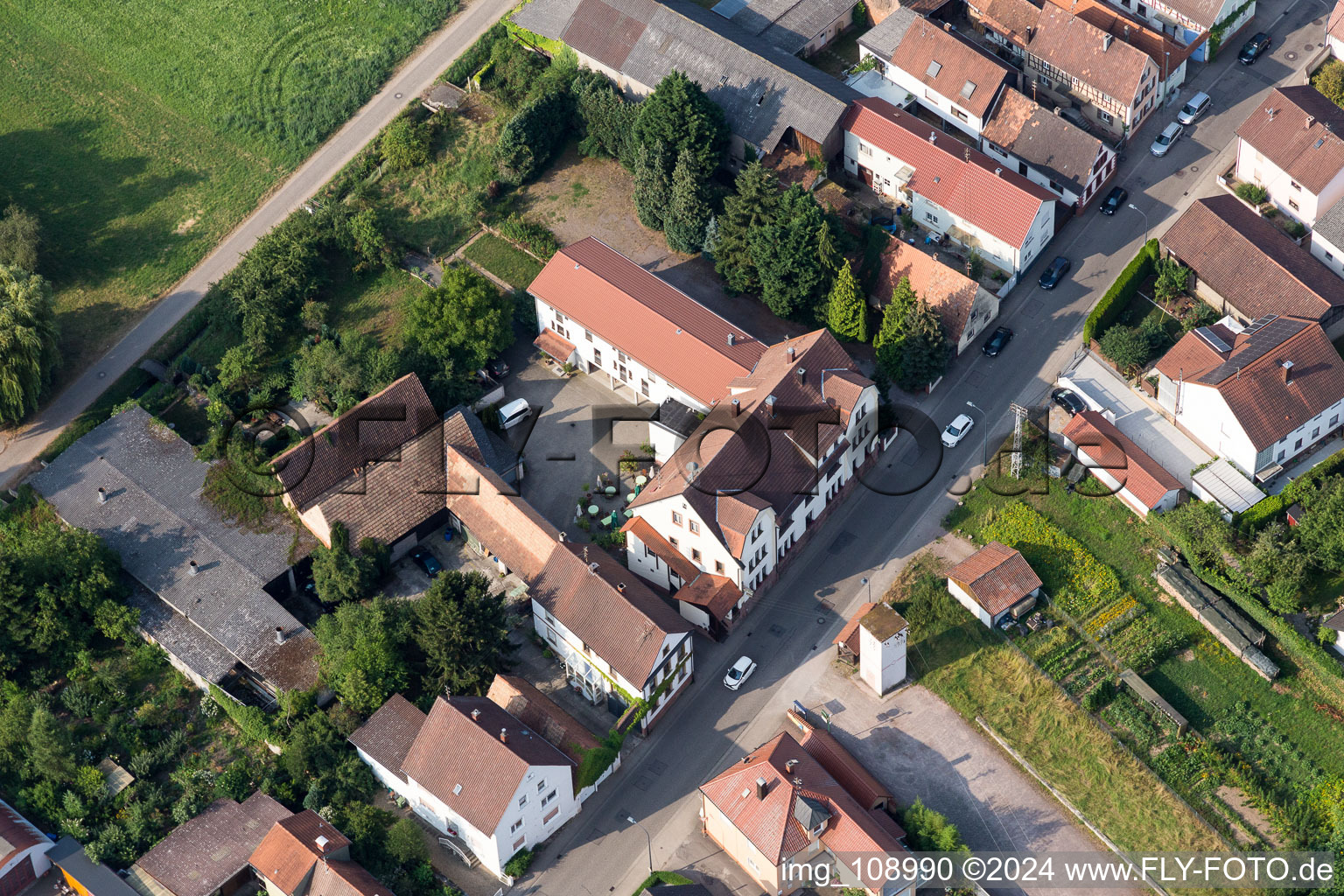 Vue oblique de Sarrestr à Kandel dans le département Rhénanie-Palatinat, Allemagne