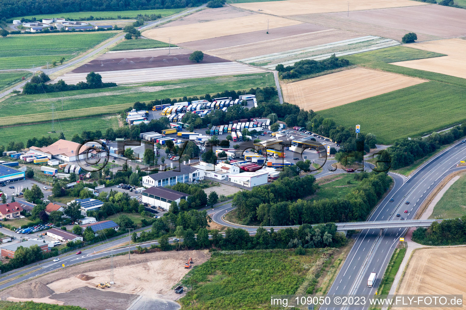Schwegenheim dans le département Rhénanie-Palatinat, Allemagne vue d'en haut