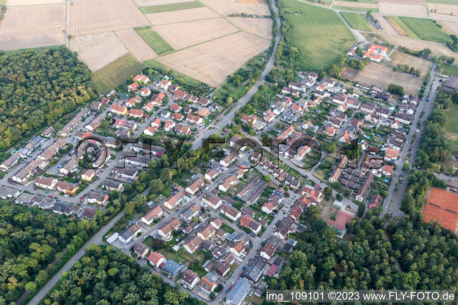 Vue aérienne de Pont forestier à Weingarten dans le département Bade-Wurtemberg, Allemagne