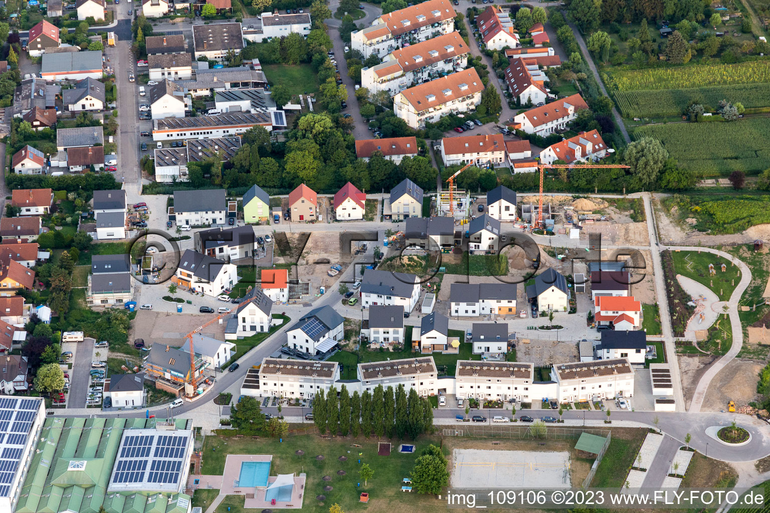 Vue aérienne de Bade-Wurtemberg à Weingarten dans le département Bade-Wurtemberg, Allemagne