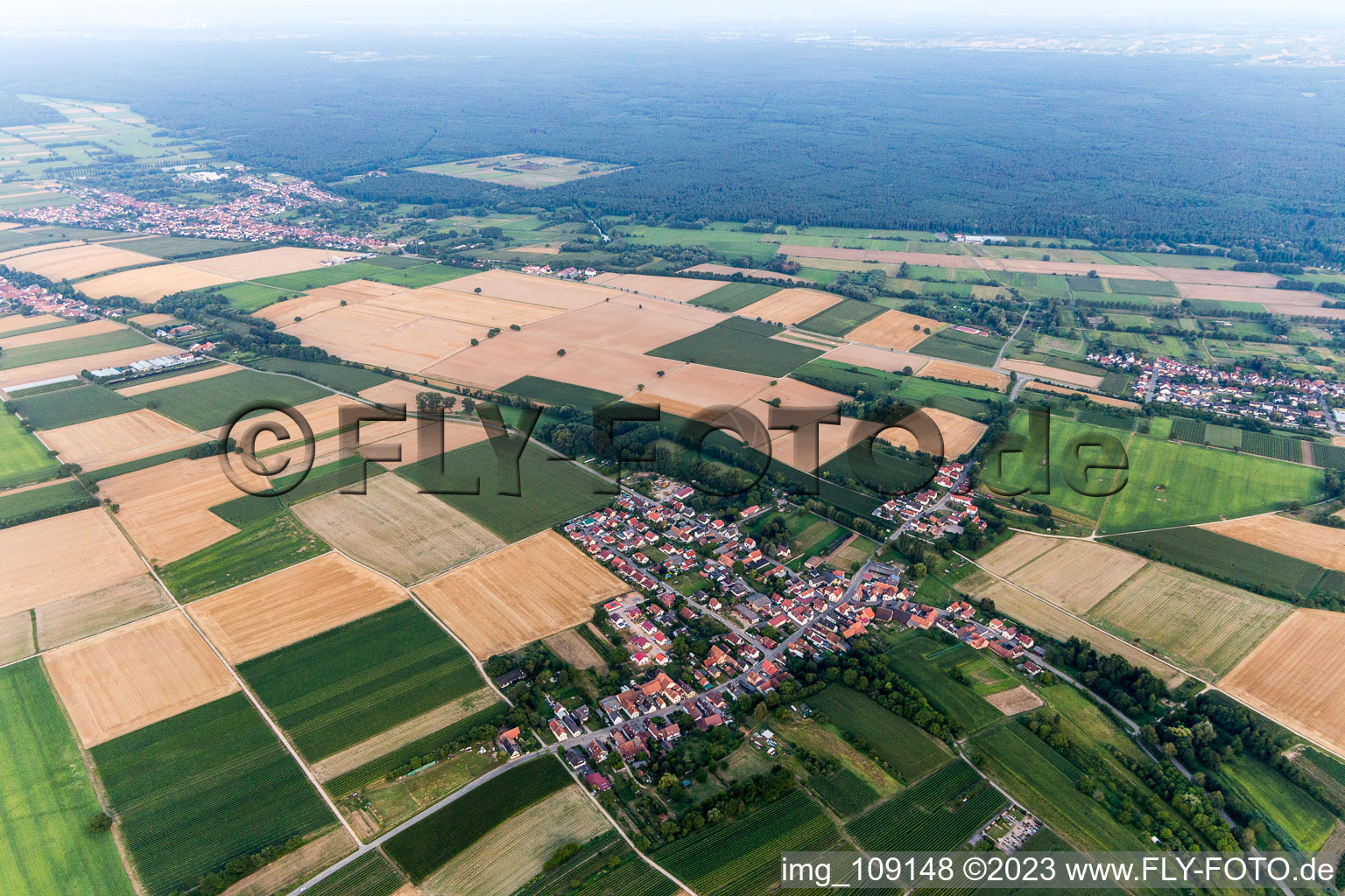 Niederotterbach dans le département Rhénanie-Palatinat, Allemagne hors des airs