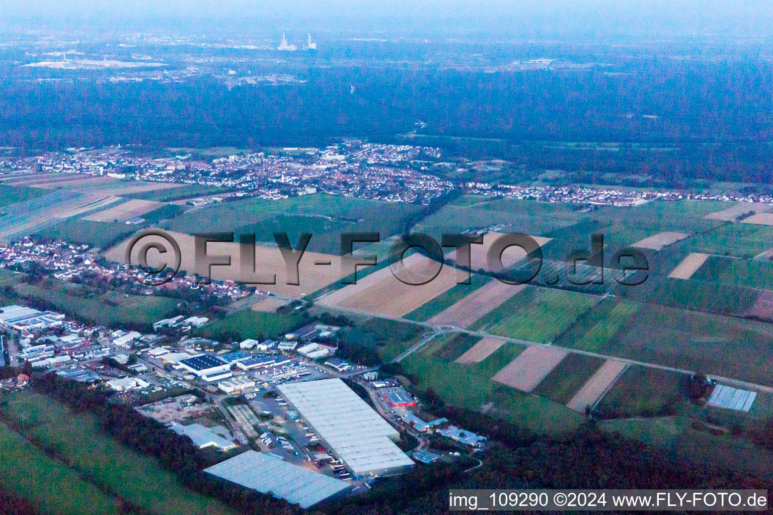 Photographie aérienne de Zone industrielle de Horst à le quartier Minderslachen in Kandel dans le département Rhénanie-Palatinat, Allemagne