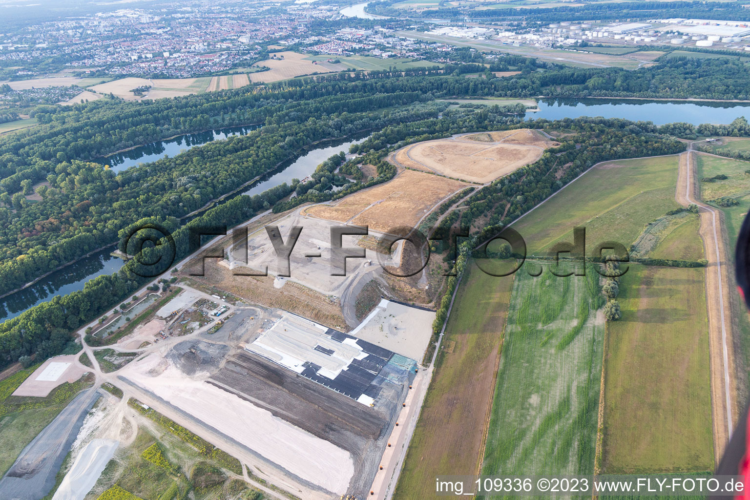 Photographie aérienne de Île de Flotzgrün à Speyer dans le département Rhénanie-Palatinat, Allemagne