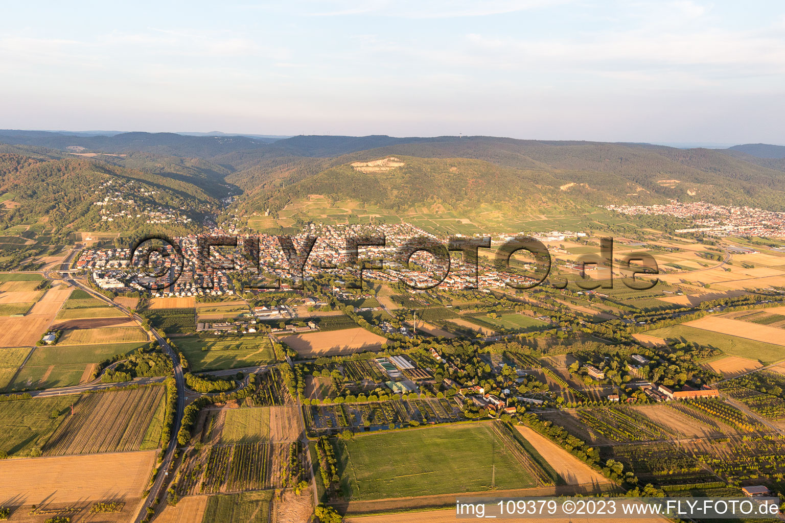 Enregistrement par drone de Schriesheim dans le département Bade-Wurtemberg, Allemagne