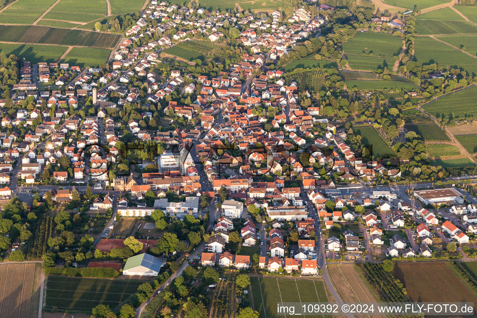 Vue aérienne de Hirschberg an der Bergstraße dans le département Bade-Wurtemberg, Allemagne