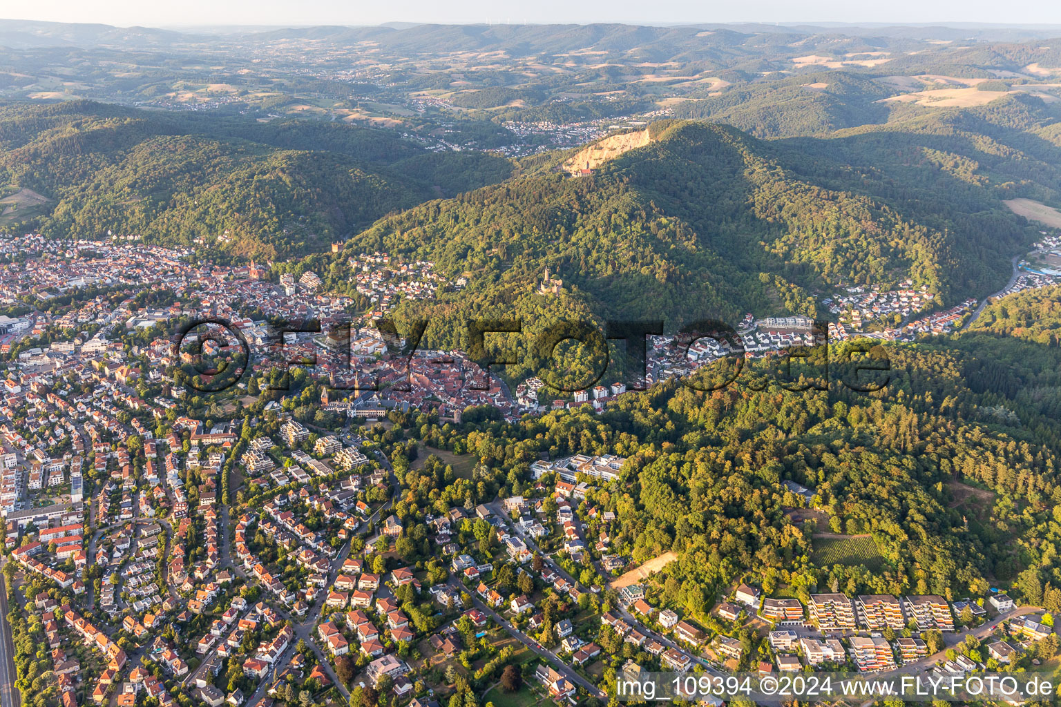 Weinheim dans le département Bade-Wurtemberg, Allemagne d'un drone