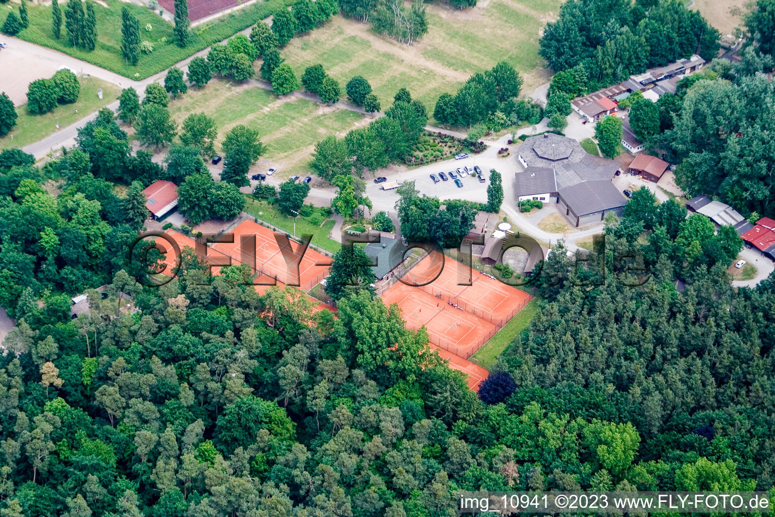 Photographie aérienne de Club de tennis à Rülzheim dans le département Rhénanie-Palatinat, Allemagne