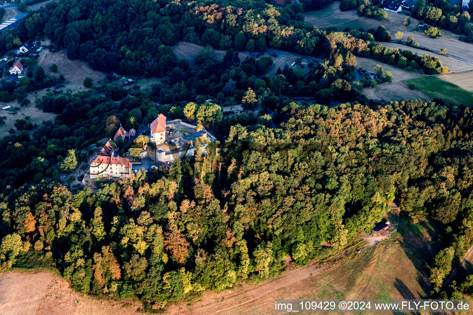 Vue aérienne de Château de Reichenberg à Reichelsheim dans le département Hesse, Allemagne