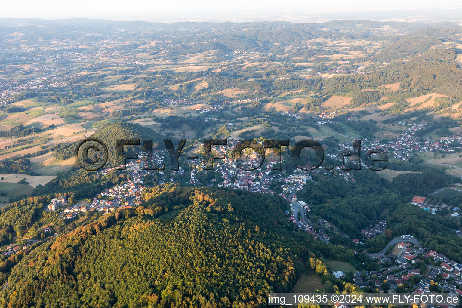 Vue oblique de Reichelsheim dans le département Hesse, Allemagne