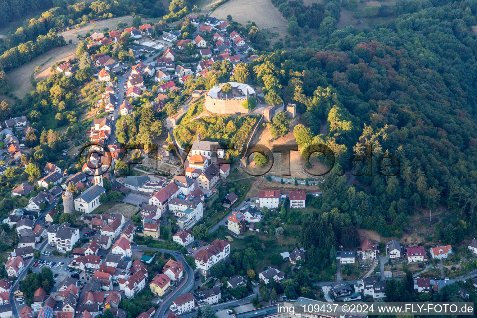 Lindenfels dans le département Hesse, Allemagne d'en haut