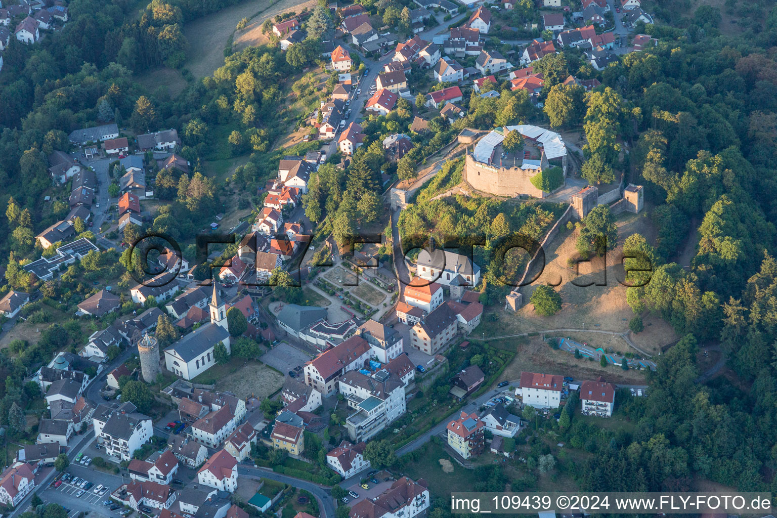 Lindenfels dans le département Hesse, Allemagne hors des airs