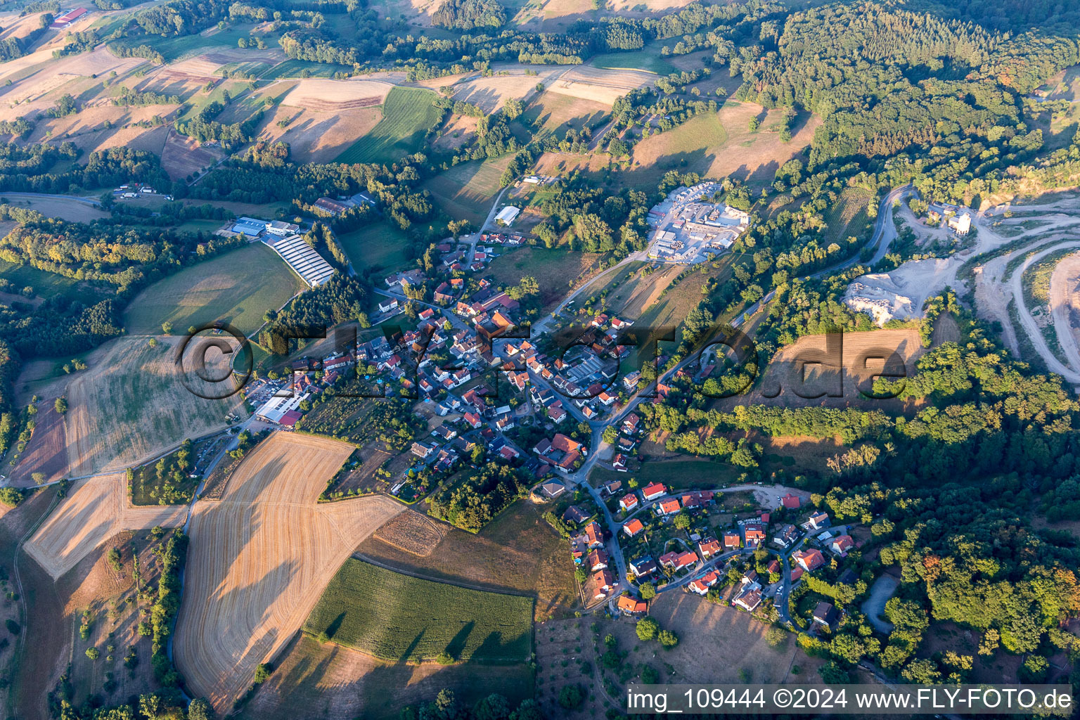 Vue aérienne de Quartier Erlenbach in Fürth dans le département Hesse, Allemagne