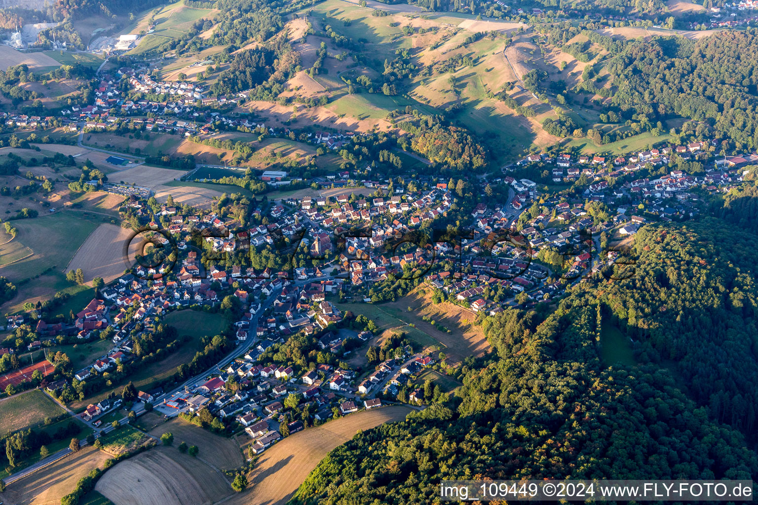 Vue oblique de Quartier Kirschhausen in Heppenheim dans le département Hesse, Allemagne