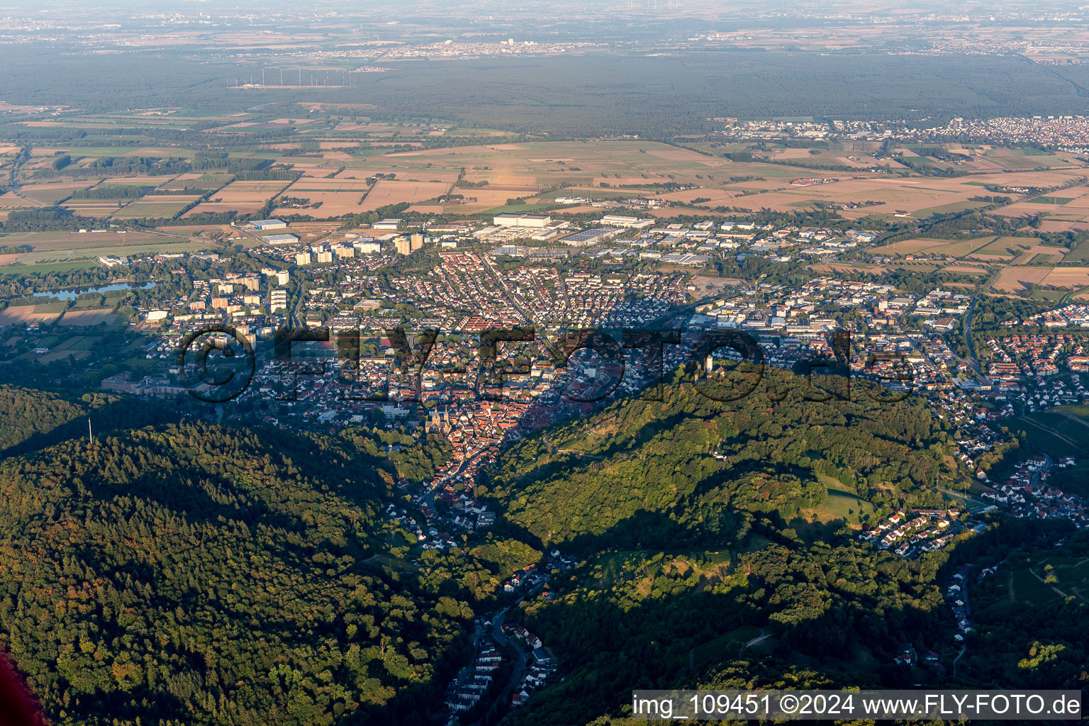 Image drone de Heppenheim dans le département Hesse, Allemagne