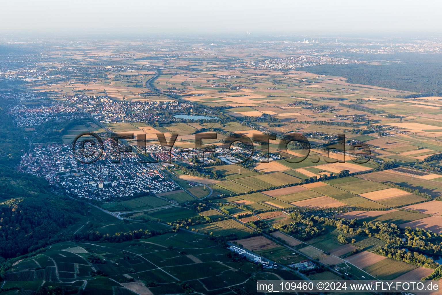 Vue aérienne de Laudenbach dans le département Hesse, Allemagne