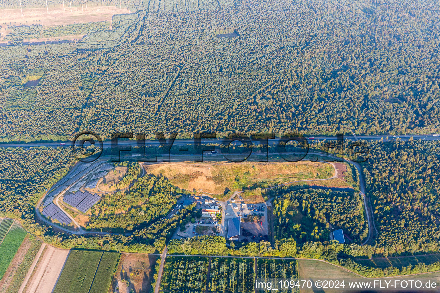 Vue aérienne de ZAKB à Lampertheim dans le département Hesse, Allemagne