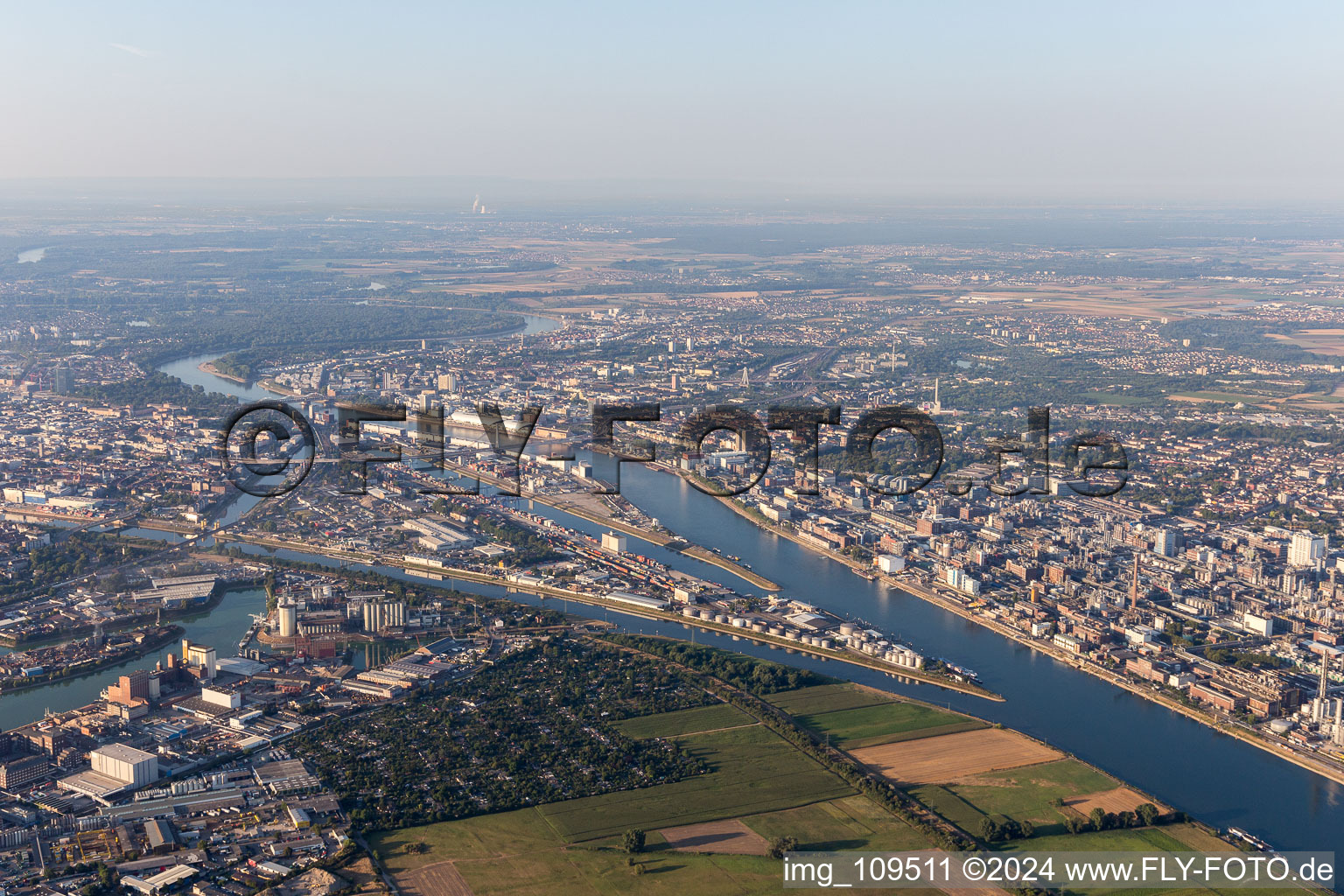 Quartier BASF in Ludwigshafen am Rhein dans le département Rhénanie-Palatinat, Allemagne d'en haut