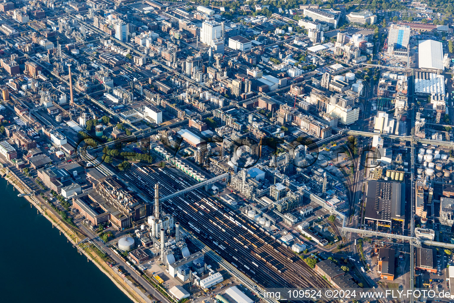 Photographie aérienne de Quartier BASF in Ludwigshafen am Rhein dans le département Rhénanie-Palatinat, Allemagne