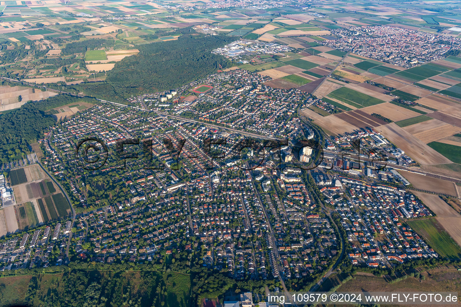 Vue oblique de Limburgerhof dans le département Rhénanie-Palatinat, Allemagne