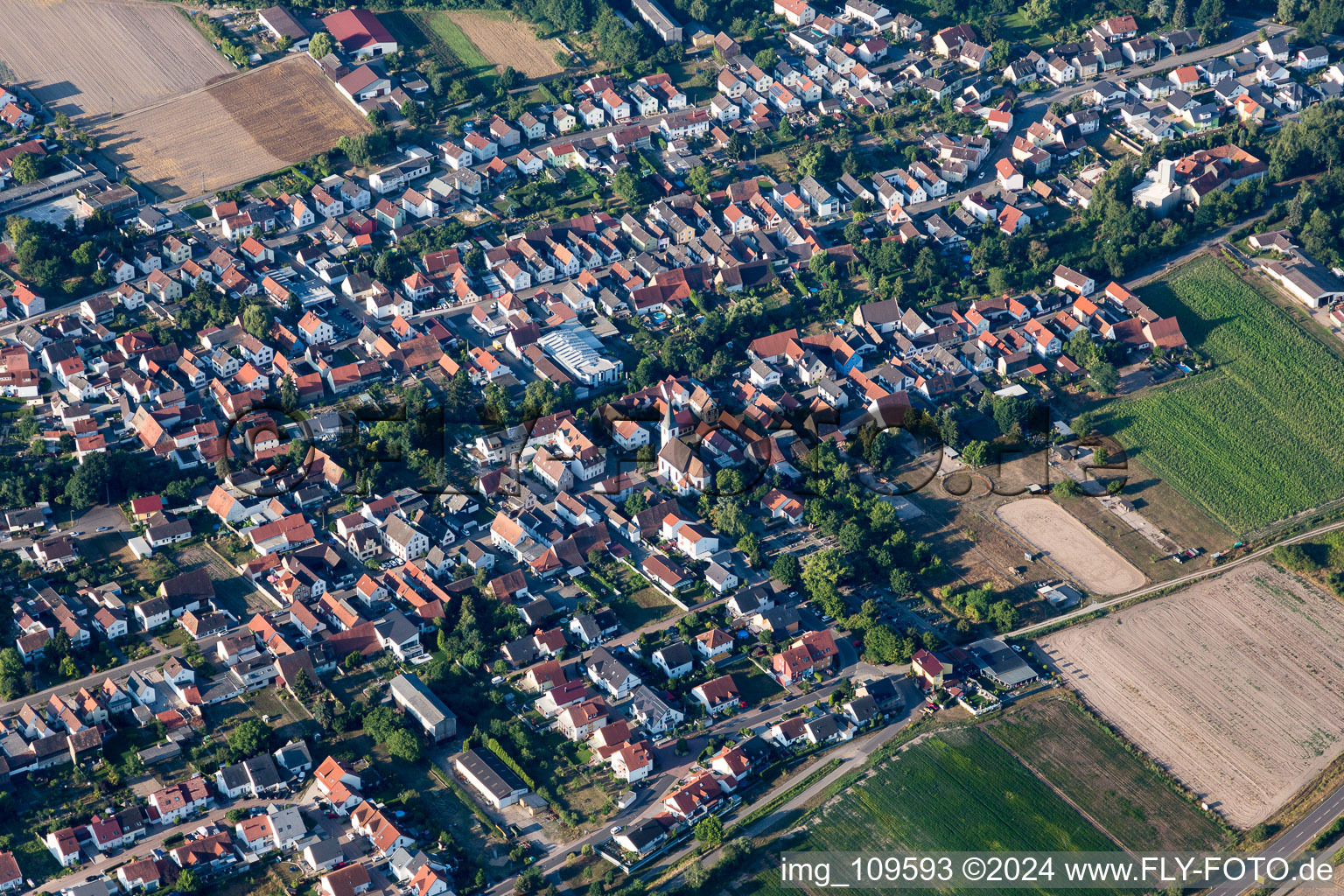 Hanhofen dans le département Rhénanie-Palatinat, Allemagne d'en haut