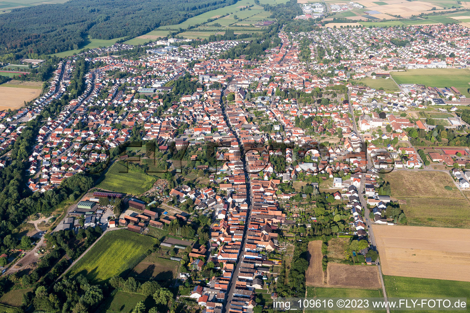 Quartier Herxheim in Herxheim bei Landau dans le département Rhénanie-Palatinat, Allemagne d'en haut