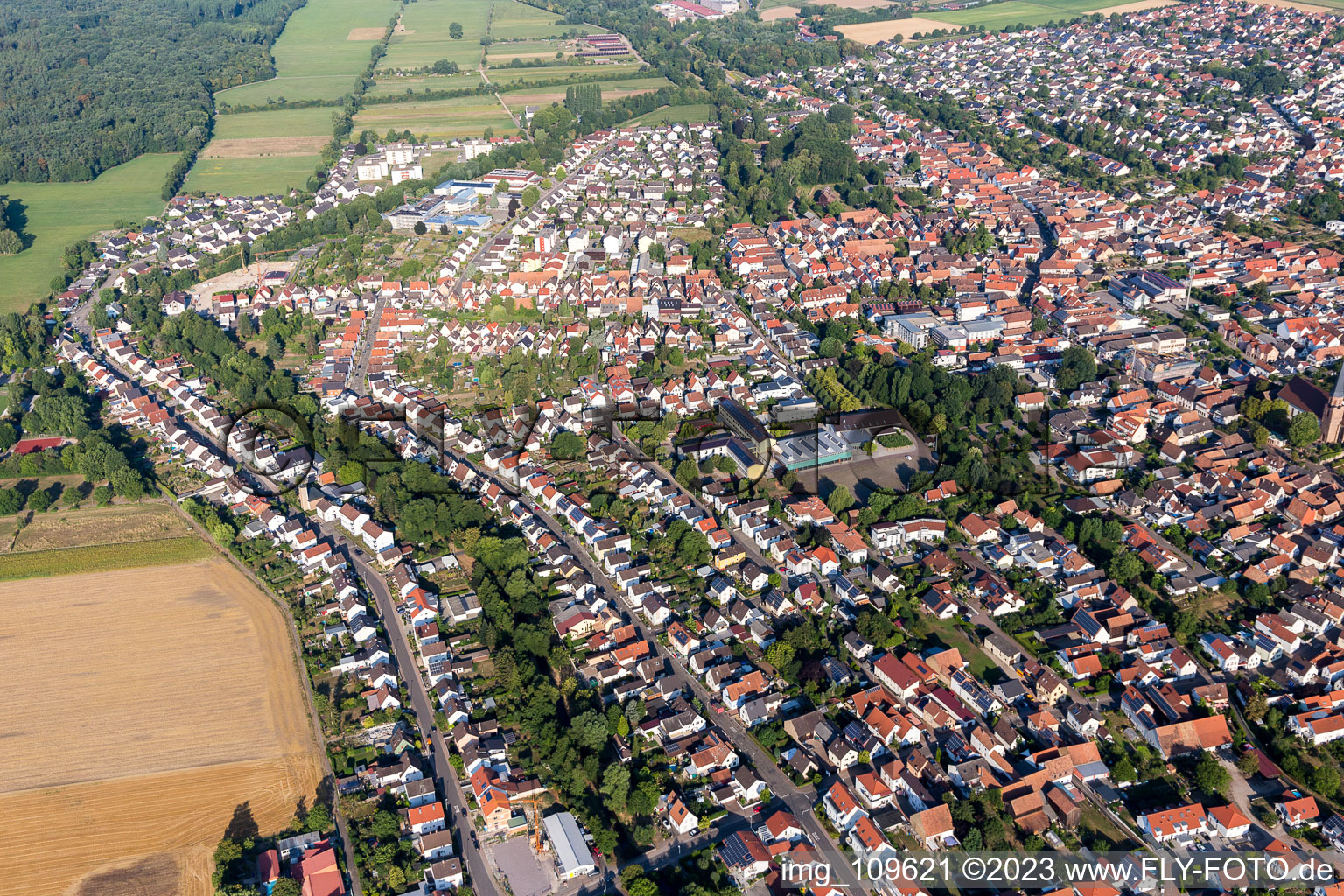 Quartier Herxheim in Herxheim bei Landau/Pfalz dans le département Rhénanie-Palatinat, Allemagne depuis l'avion