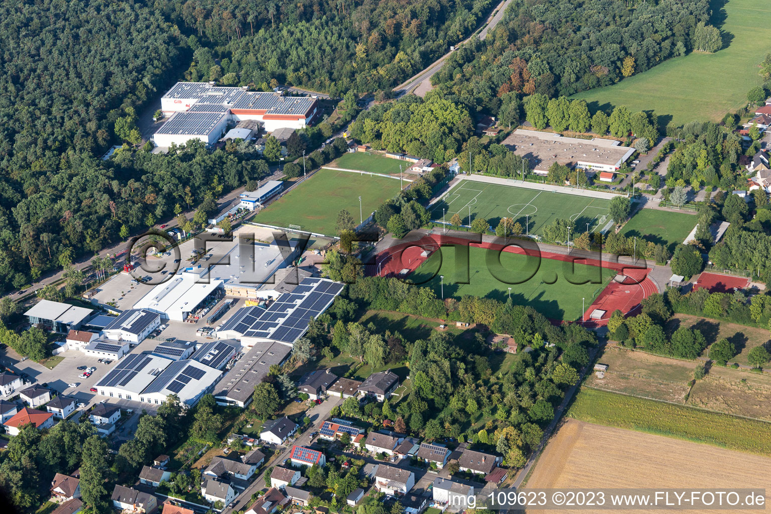 Quartier Herxheim in Herxheim bei Landau dans le département Rhénanie-Palatinat, Allemagne vue du ciel