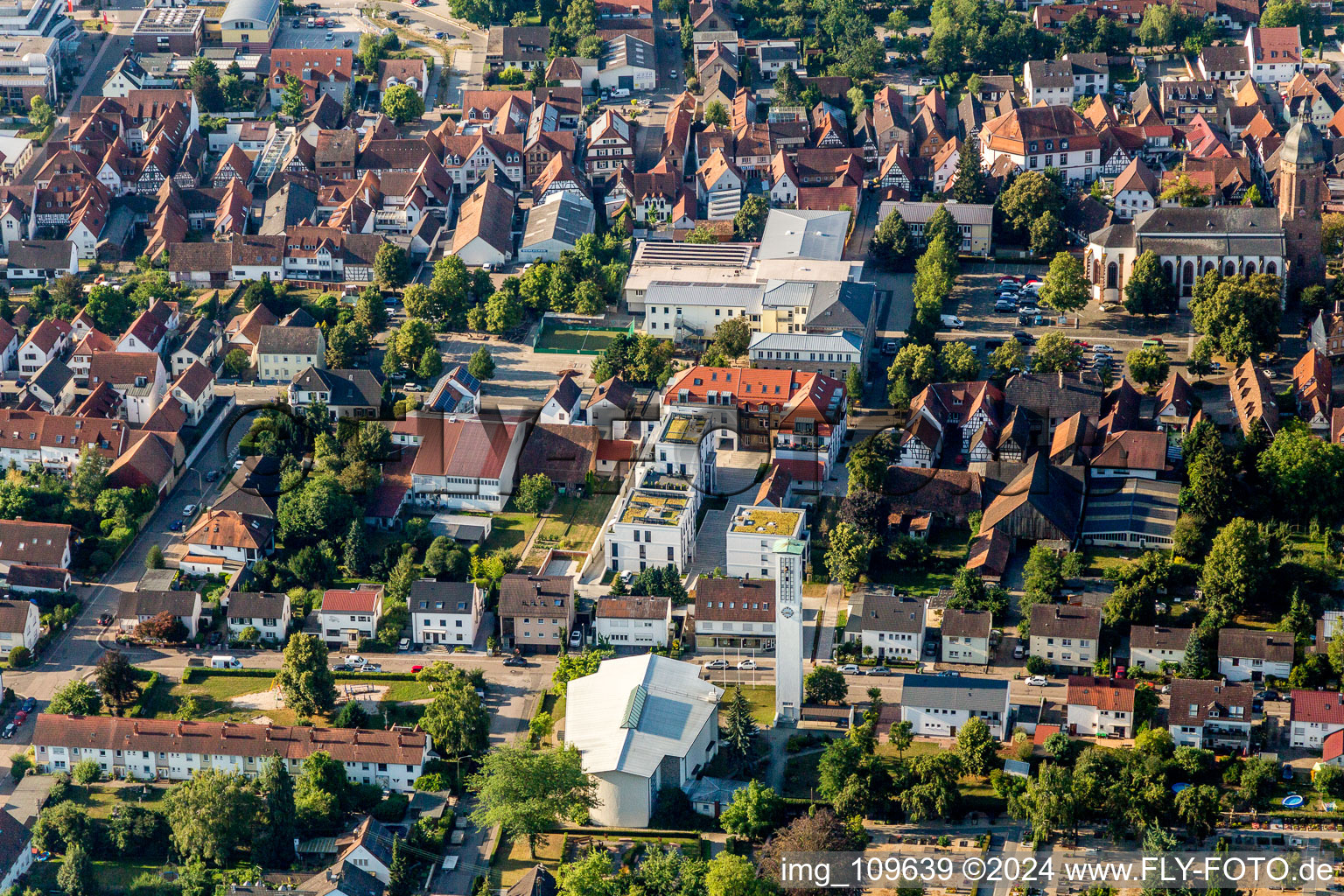 Vue oblique de Kandel dans le département Rhénanie-Palatinat, Allemagne