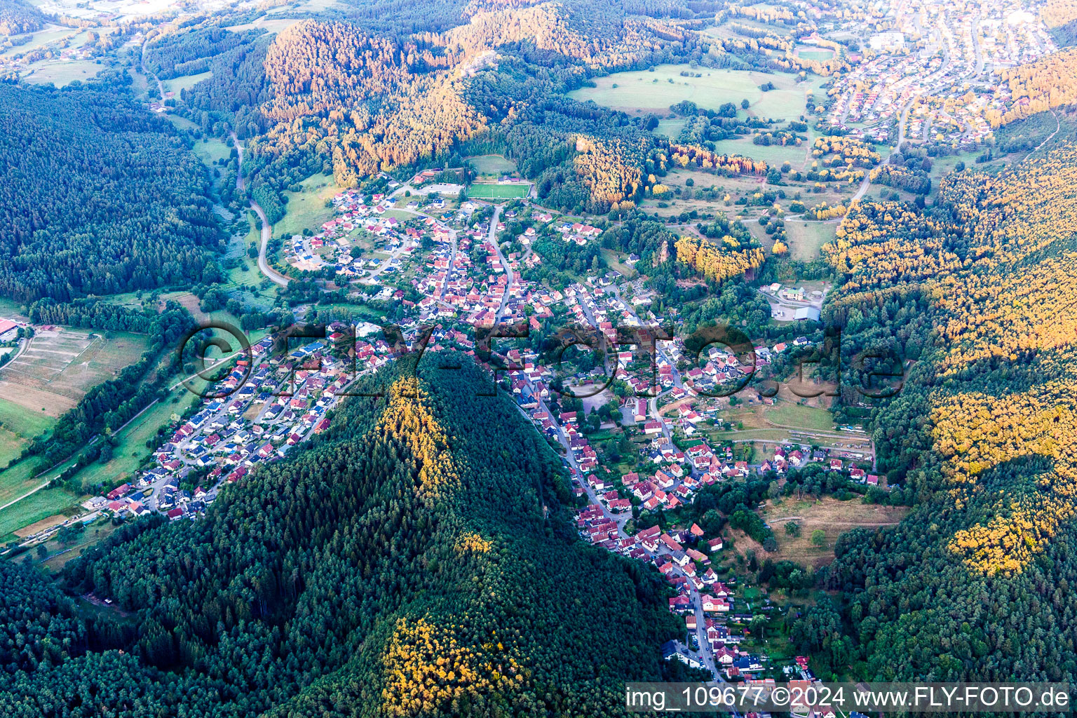 Erfweiler dans le département Rhénanie-Palatinat, Allemagne vue d'en haut