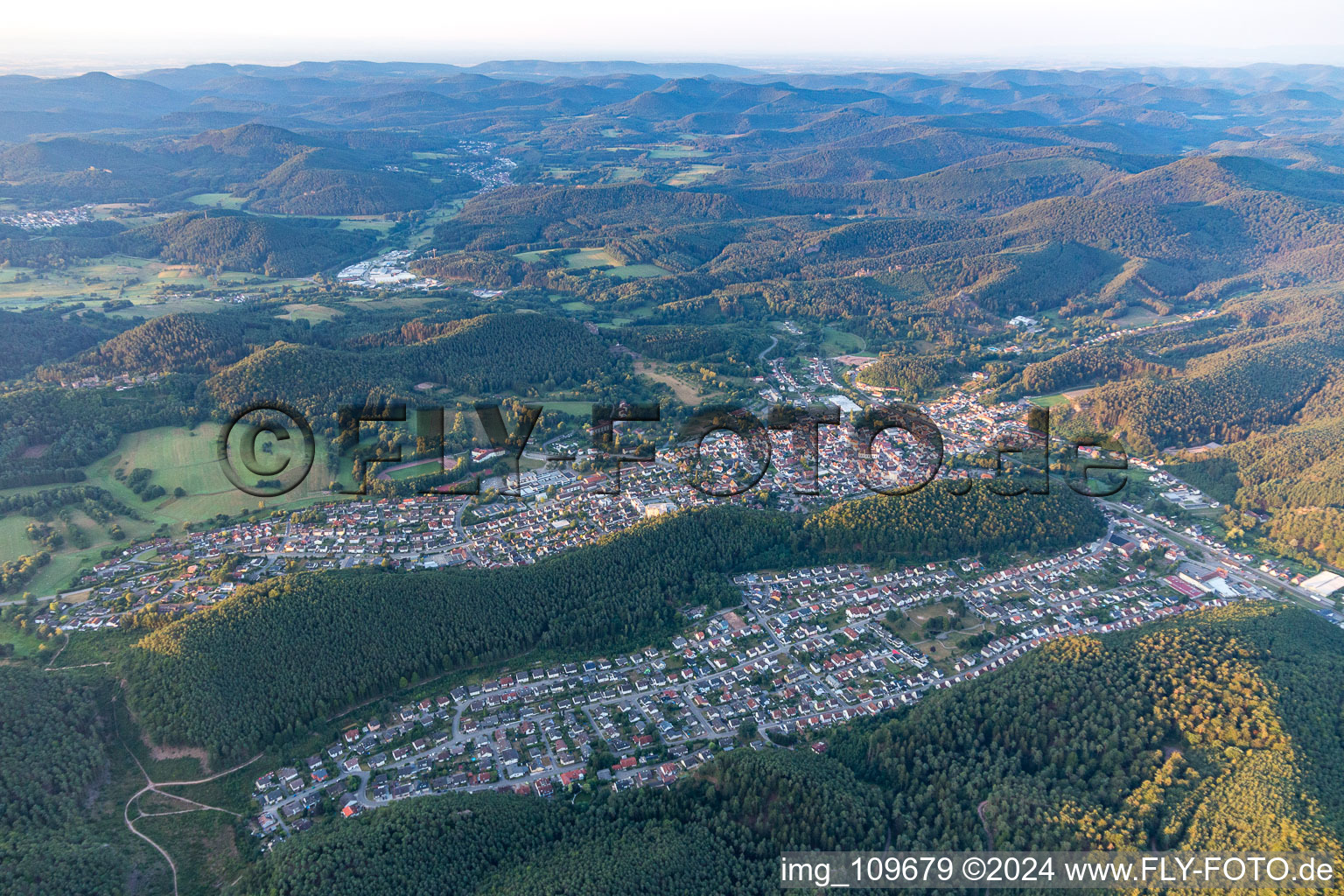 Photographie aérienne de Dahn dans le département Rhénanie-Palatinat, Allemagne