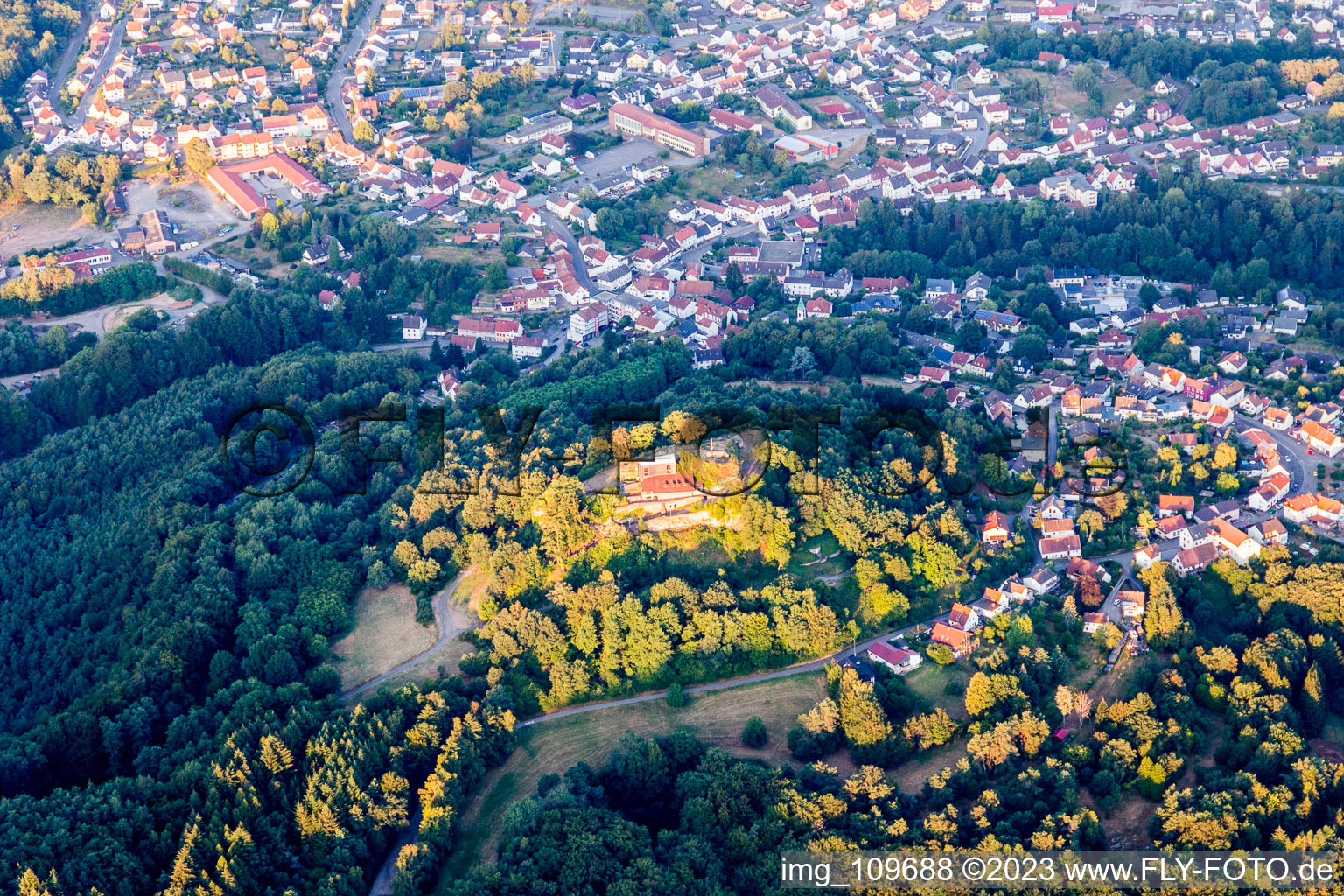 Ruppertsweiler dans le département Rhénanie-Palatinat, Allemagne hors des airs