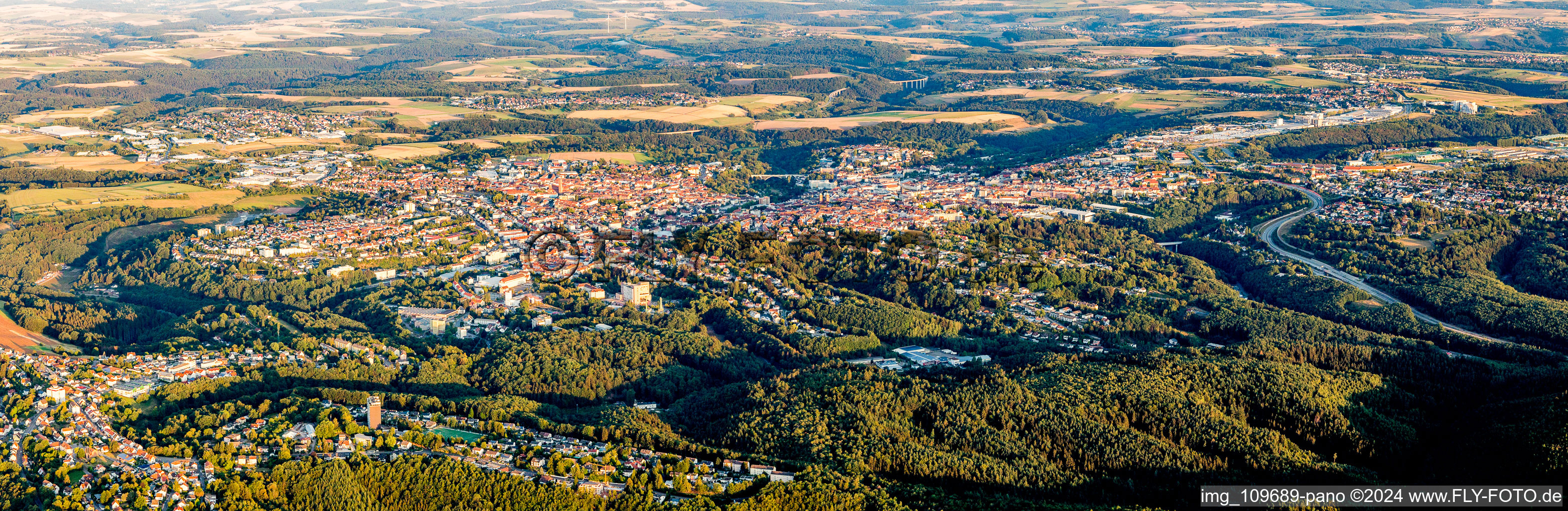 Vue aérienne de Panorama à Lemberg dans le département Rhénanie-Palatinat, Allemagne