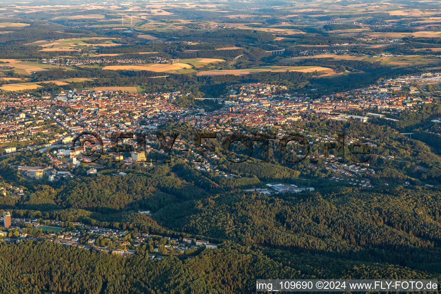 Vue aérienne de Pirmasens dans le département Rhénanie-Palatinat, Allemagne