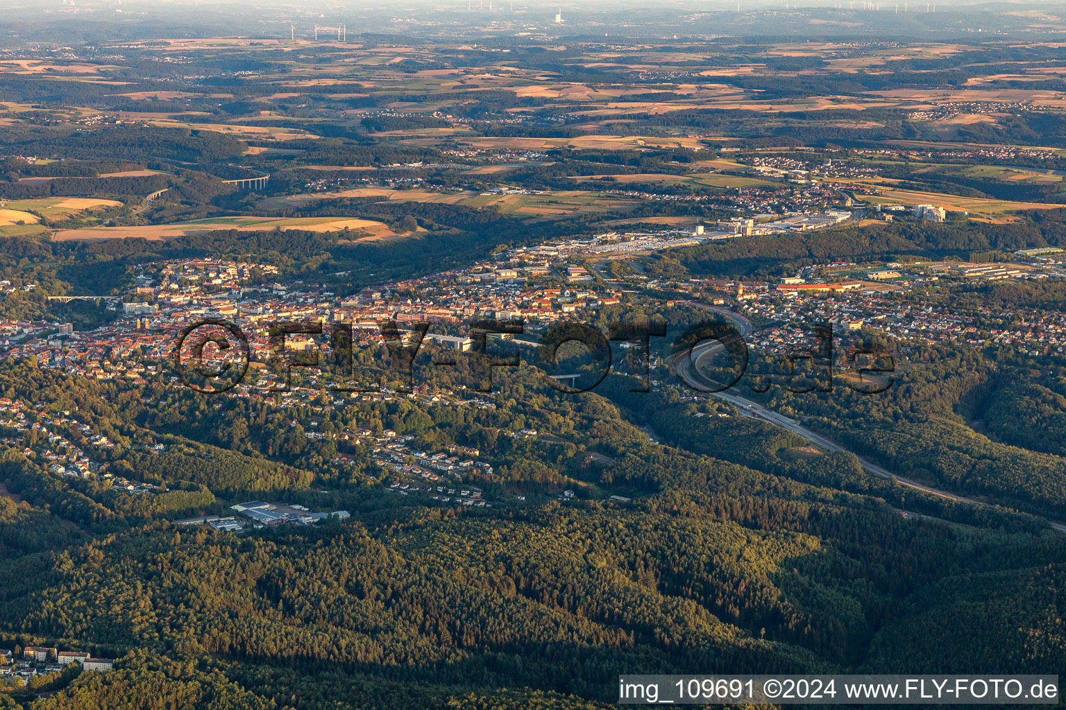 Vue aérienne de Pirmasens dans le département Rhénanie-Palatinat, Allemagne