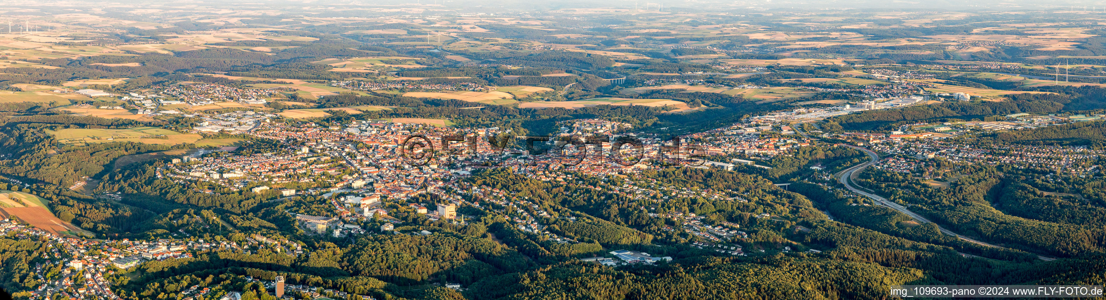 Vue aérienne de Panorama à Lemberg dans le département Rhénanie-Palatinat, Allemagne