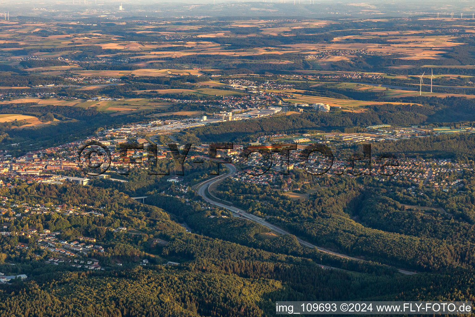 Photographie aérienne de Pirmasens dans le département Rhénanie-Palatinat, Allemagne