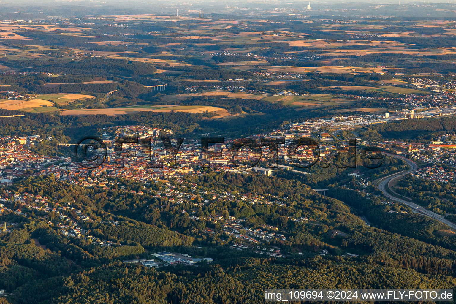 Vue oblique de Pirmasens dans le département Rhénanie-Palatinat, Allemagne