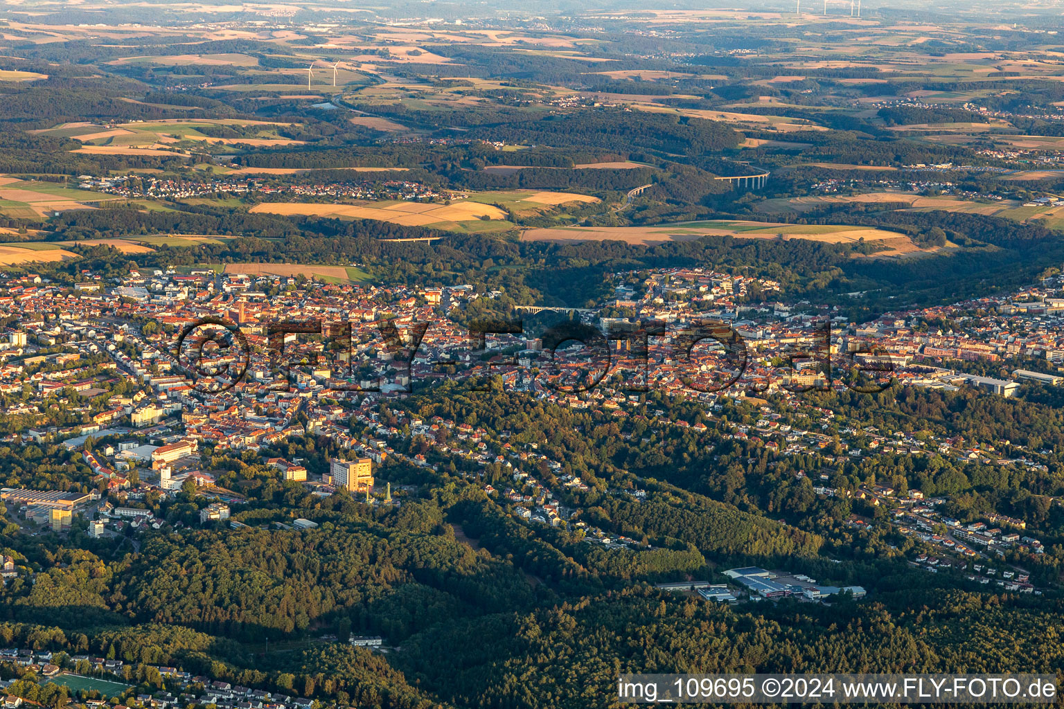 Pirmasens dans le département Rhénanie-Palatinat, Allemagne d'en haut