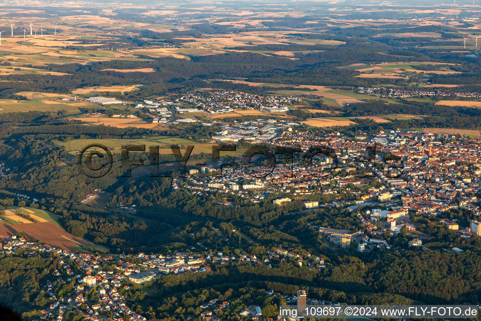 Pirmasens dans le département Rhénanie-Palatinat, Allemagne vue d'en haut