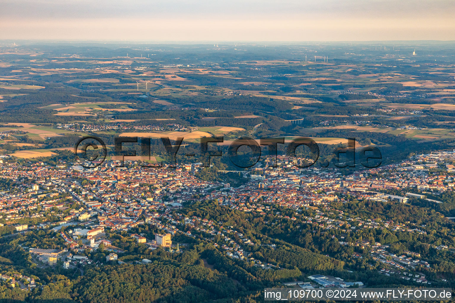 Pirmasens dans le département Rhénanie-Palatinat, Allemagne vue du ciel