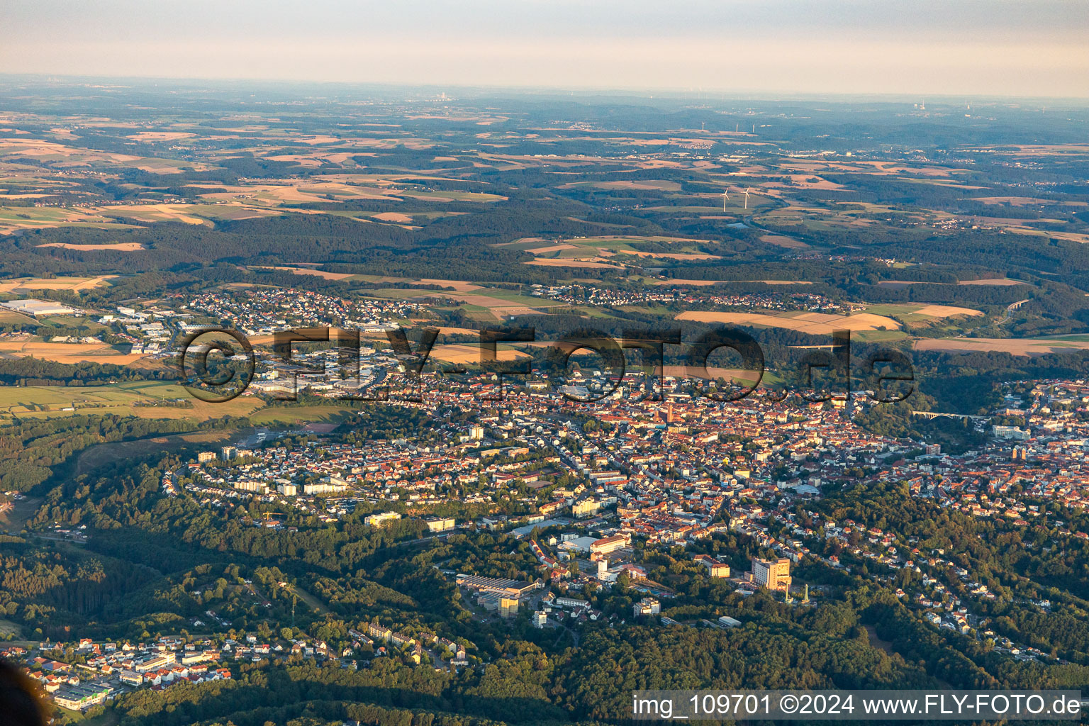 Enregistrement par drone de Pirmasens dans le département Rhénanie-Palatinat, Allemagne