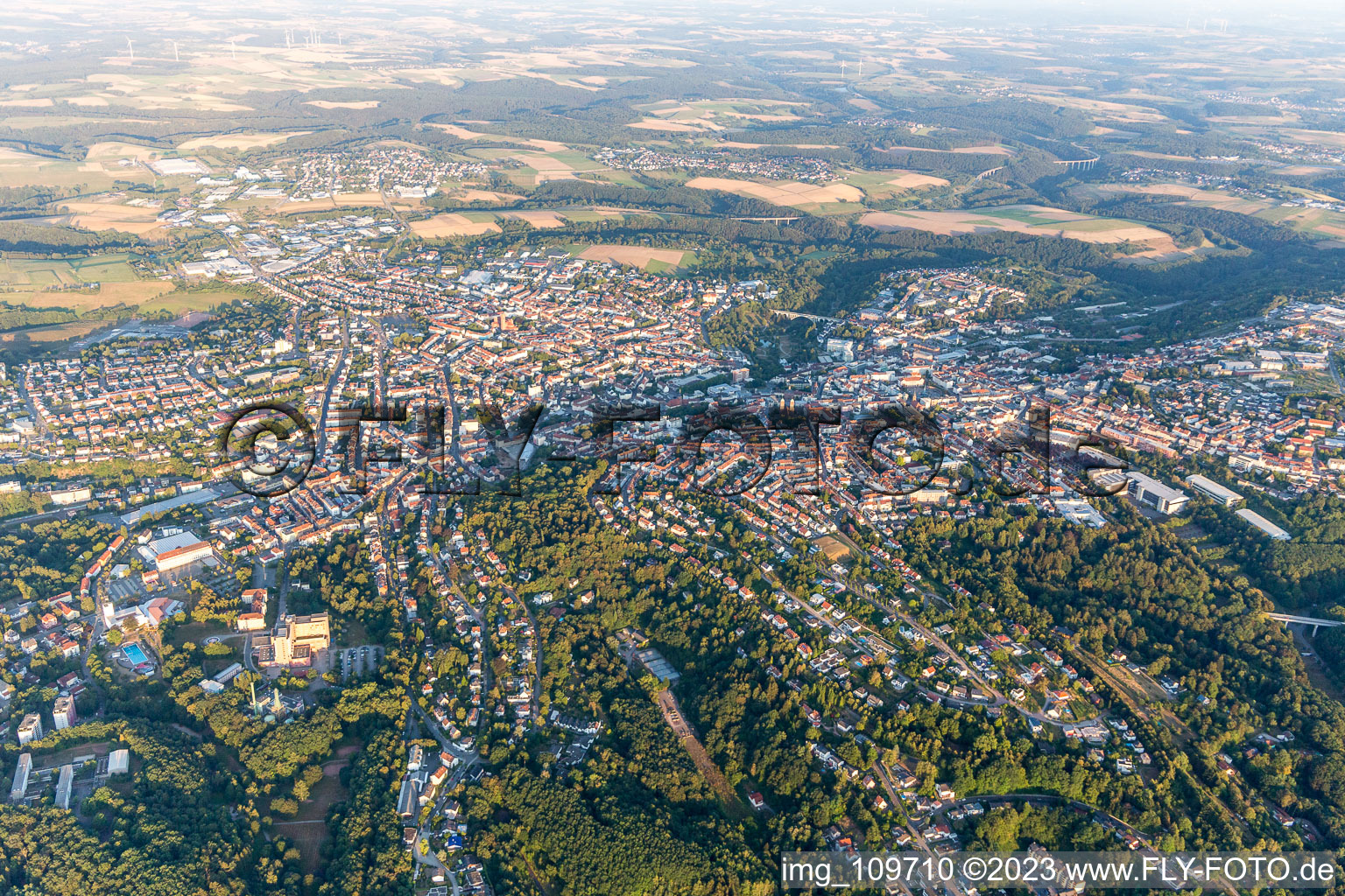 Vue aérienne de Pirmasens dans le département Rhénanie-Palatinat, Allemagne