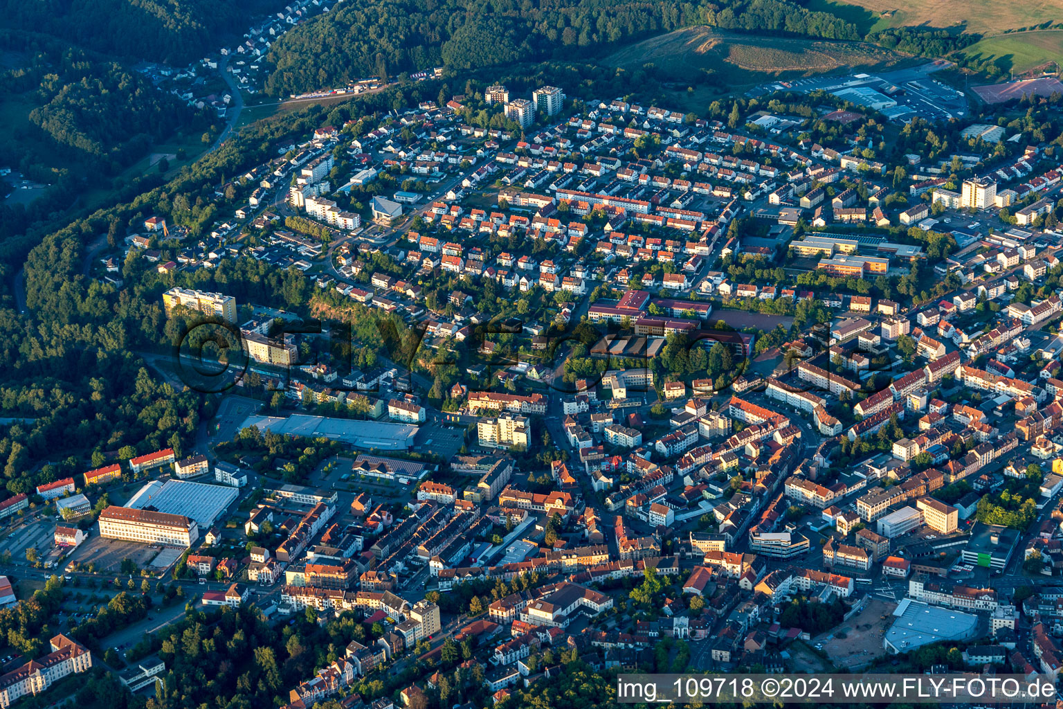 Pirmasens dans le département Rhénanie-Palatinat, Allemagne vue d'en haut